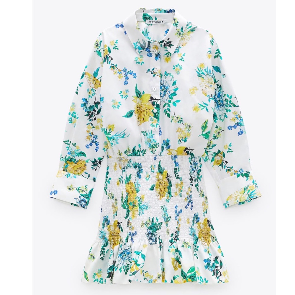 ZARA FLORAL PRINT DRESS - Picture 14 of 16